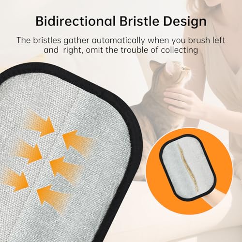 Image of Static Pet Hair Remover Gloves, Reusable Electrostatic Pet Cat Dog Hair Removal Grooming Gloves Brush Tool for Couch, Furniture, Carpet, Car Seat (1 Pack Finger Style)