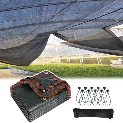 Tela negra de 5 x 6 pies, 90% de protección UV, lona de malla resistente al desgarro con ojales para jardín, cochera, patio, invernadero, gallinero, uso al aire libre