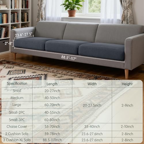 Image of CHUN YI Couch Cushion Covers for XL -Sofa 3PC