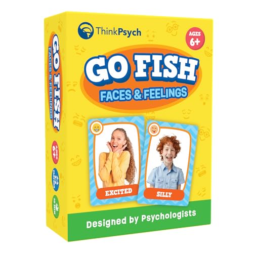 ThinkPsych Go Fish – Faces & Feelings Card Game Social Emotional Learning Game for Kids Ages 6+ | Teaches Emotions Through Play | 2-6 Players | Home, Therapy & Classroom Use