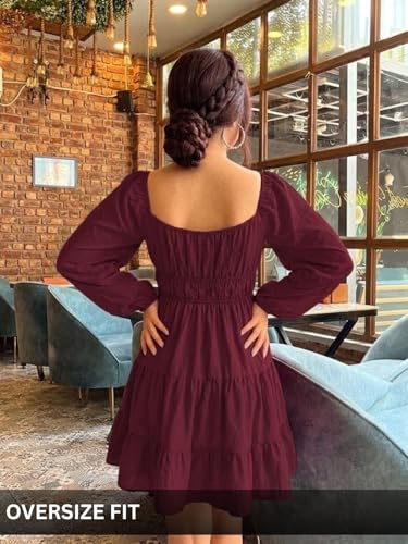 Image of Leriya Fashion Mini Dress for Women | One Piece Dresses for Womens | Stylish Dress for Woman |Mini Dresses Rayon for Women Stylish |Summer Casual Outfit Wear Events, Date & Evening Look