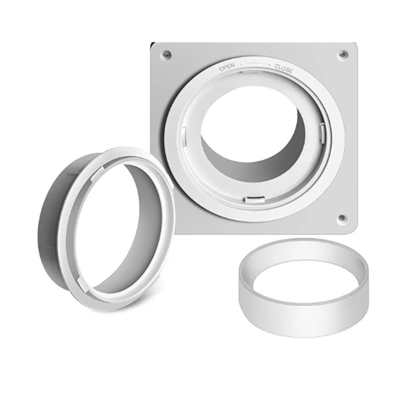 Placa Pared Salida Secadora Conector Twist Tubo Flexible Ducto 4 Pulgadas