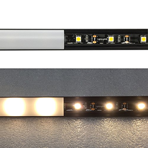 image for LightingWill 5-Pack V-Shape LED Aluminum Channel System 3.3ft/1M Anodi