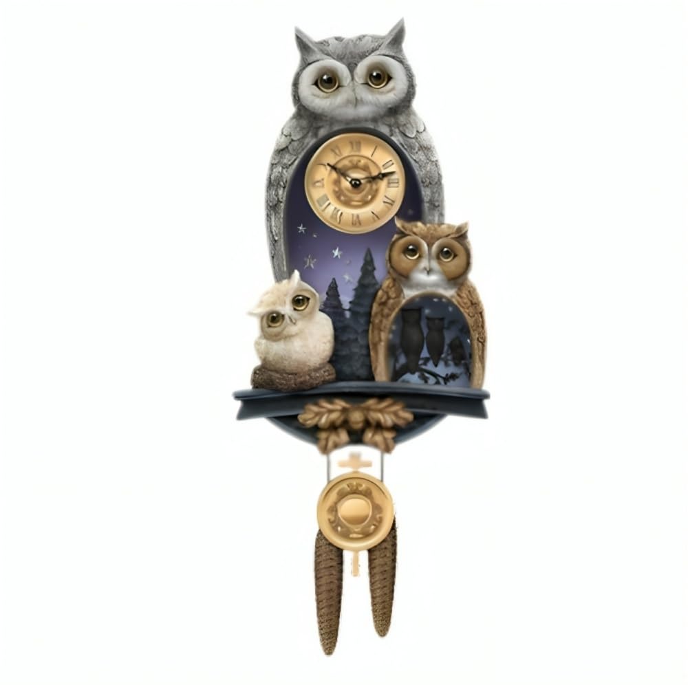 Amazon.com: The Bradford Exchange Age of Wisdom Owl Clock
