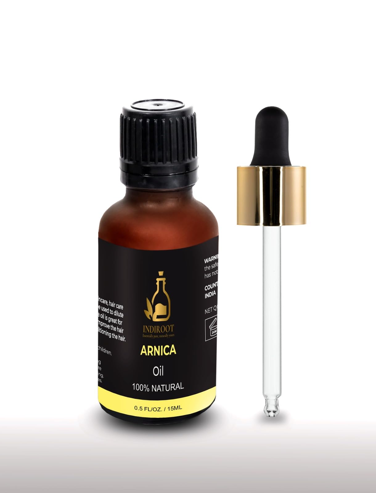 Arnica Oil (Arnica Montana) 15ml | 100% Pure &amp; Natural Carrier Oil | for Massage, Muscle Relaxation, Skin Care &amp; Hair Care | Lightweight &amp; Non-Greasy