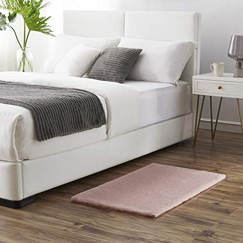 Kunst-Fell-Teppich Kurzflor | Flauschiger Wohnzimmer-Teppich, als Schlafzimmer Deko oder Kinderzimmer… – Ansicht 3