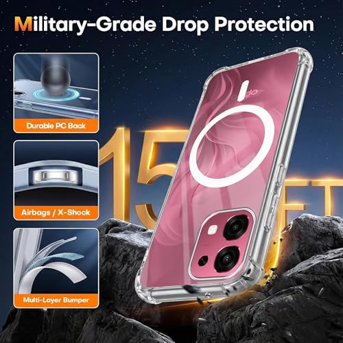 Image of Jkobi Shockproof Crystal-Clear Back Cover for Oppo F31 5G | Oppo F33 5G (Magsafe Wireless Support | Drop & Camera Protection | Hard Polycarbonate)