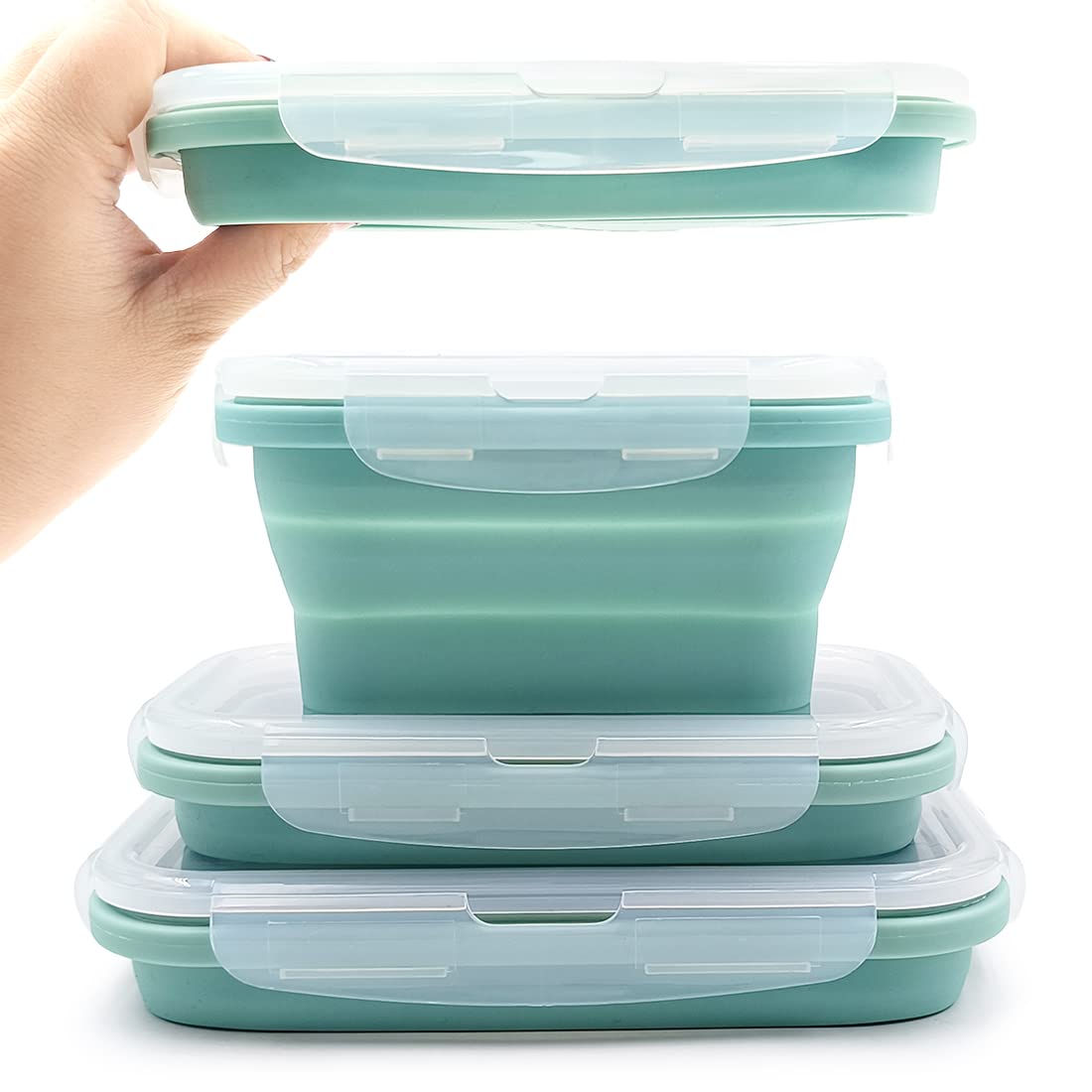 Duoyou Blue Dy-Cs103s Whd1445-Shy Collapsible Silicone Lunch Box, Other,
