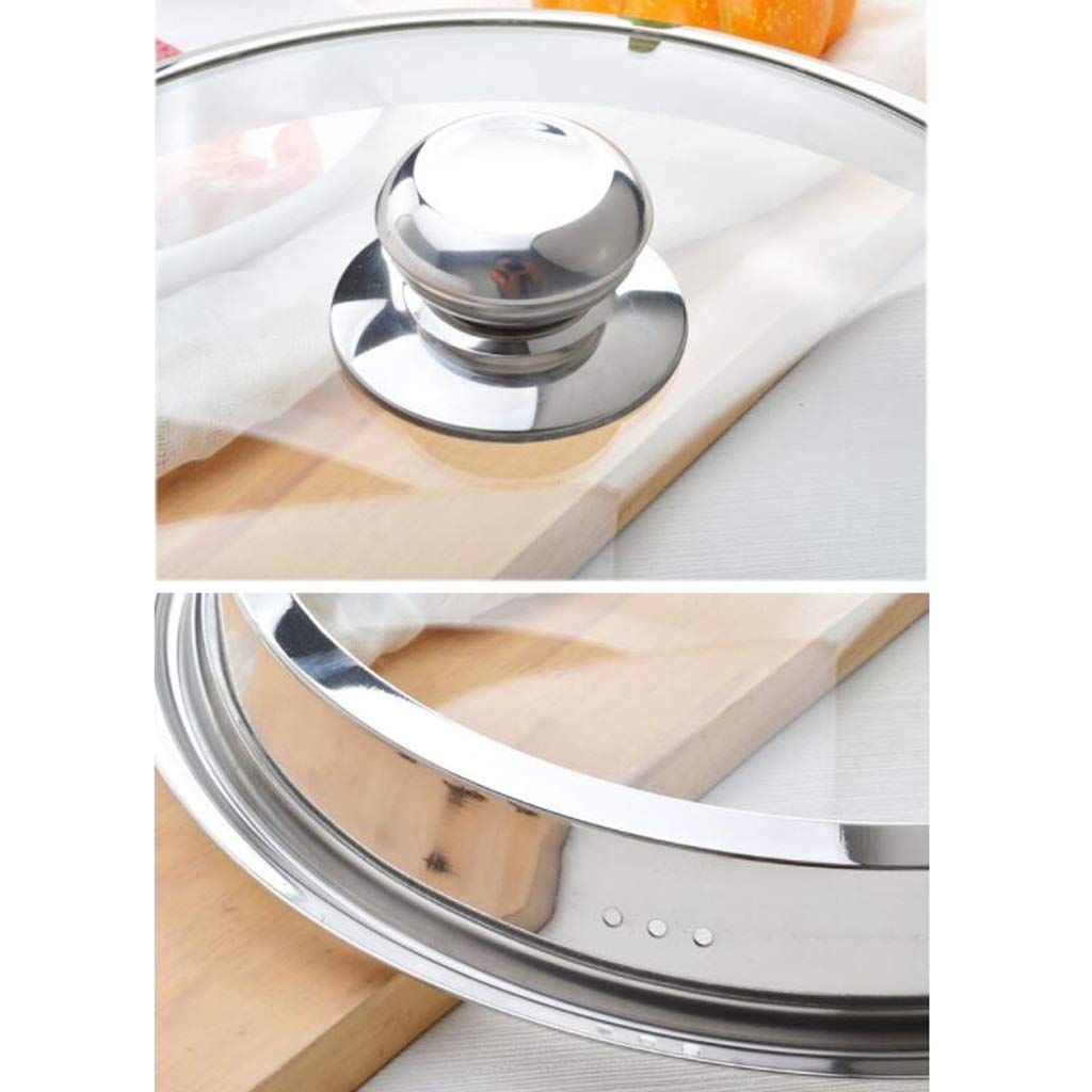 Coperchi per padelle Coperchio per pentole Acciaio Inossidabile Vetro Coperchio Universale Coperchio per pentole a Cupola visibile con sfiato del Vapore Accessori per pentole da Cucina