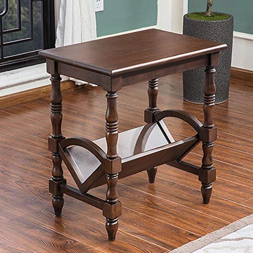 Solid-Wood-V-Shaped-Side-Table-End-Table-with-Newspaper-Rack-American-Living-Room-Telephone-Stand Solid Wood V Shaped Side Table End Table with Newspaper Rack American Living Room Telephone Stand