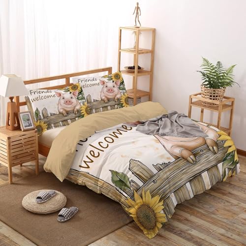 Housse de couette 200x200 animaux douce contre peau sensible - 8