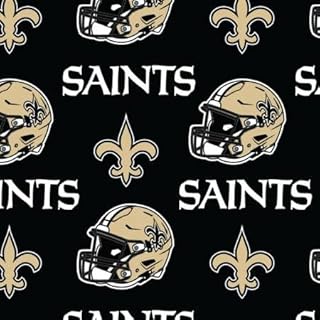 Official New Orleans Saints NFL Team Logo Cotton Fabric - Budget-Friendly Cuts