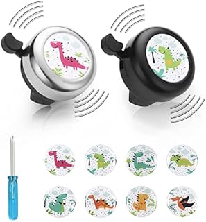 flintronic Bike Bell, Kids Bicycle Bell with Loud Crisp Clear Sound, Road and Mountain Ring Bell Bike Accessories Safe Cycling Aluminum Warning Scooter Tricycles Bell Flower Design