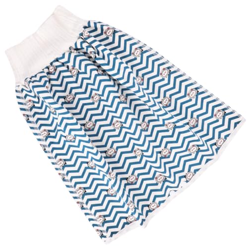 Healifty 1pieza Pantalones de Entrenamiento para Orinar Impermeables y Reutilizables Falda de Pañal Alta Cintura para Bebés Años Cómodos y Resistentes Blancos y Azules Previenen Fugas