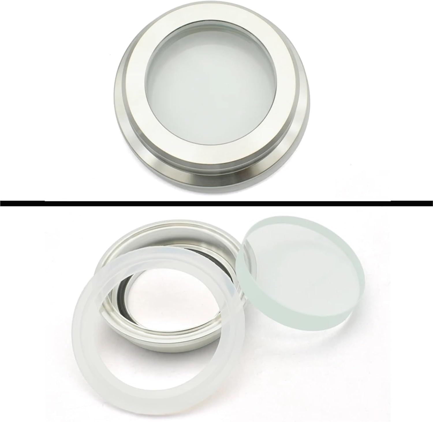 1.5" -4" Sanitary Flow Indicator Diopter, 304 Stainless Steel Optical Refractometer, Outer Diameter 50.5-119mm(Mirror,38MM X FERRULE 50.5_1 PCS)