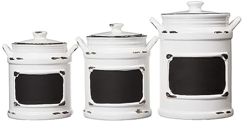 American Atelier Vintage Canister Set 3-Piece Ceramic Jars Chic Design