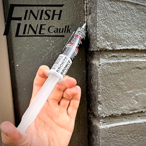 Image of Acrylic Urethane Elastomeric Sealant - Pre-Filled Precision Caulk Gun - Dark Brown /Bronze - 3 - Pack - Flexible & Durable Sealant for Trim, Baseboards, and Small Cracks