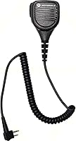 Vista 2 de Motorola Original OEM PMMN4013 PMMN4013A Remote Speaker Microphone with 3.5mm Audio Jack, Coiled Cord & Swivel Clip, Intrinsically Safe