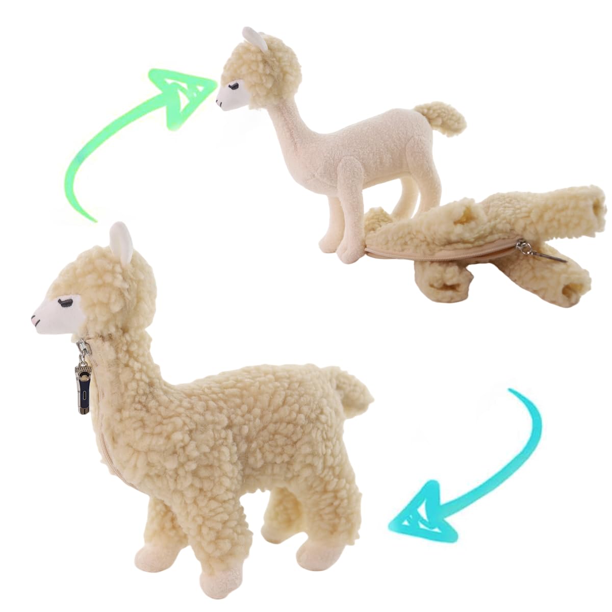 Furvana Alpaca Stuffed Animal, Llama Plush Toy, Cute Alpaca Plushie, Sleeping Pet Buddy, Llama Stuffed Animal Birthday Gifts for Girls, Kids Christmas