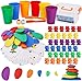 BBLIKE Juguetes Montessori 2 EN 1 Contar Osos y Arcoiris Set de Juguetes de Piedras, Juego de Combinación de Color Juguetes apilar Habilidades matemáticas y Clasificación, Juguetes Educativos 3 años