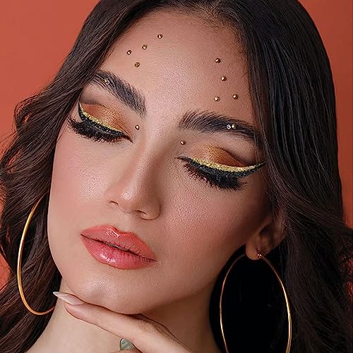 Glitter Eyeliner Stickers, 5 pares, dorado miniatura 4