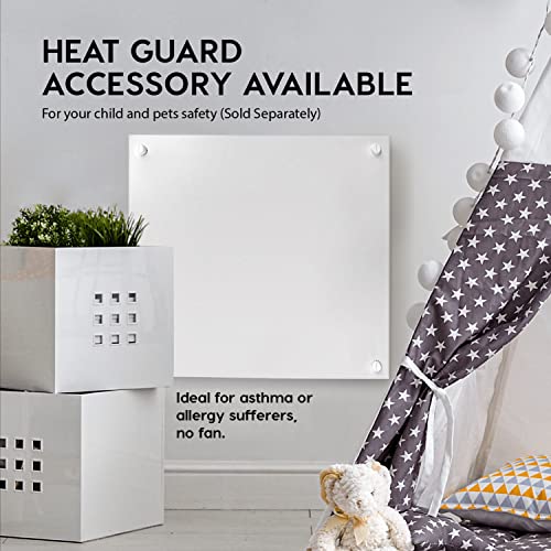 Econohome Wall Mount Space Heater Panel 2023 Model - With Thermostat - 400 Watt Convection Heater - Ideal For 120 Sq Ft Room - 120V Electric Heater #TOP5