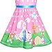 Sunny Fashion Girls Dress Easter Bunny Egg Hunt Pink Casual Party Size 9-10