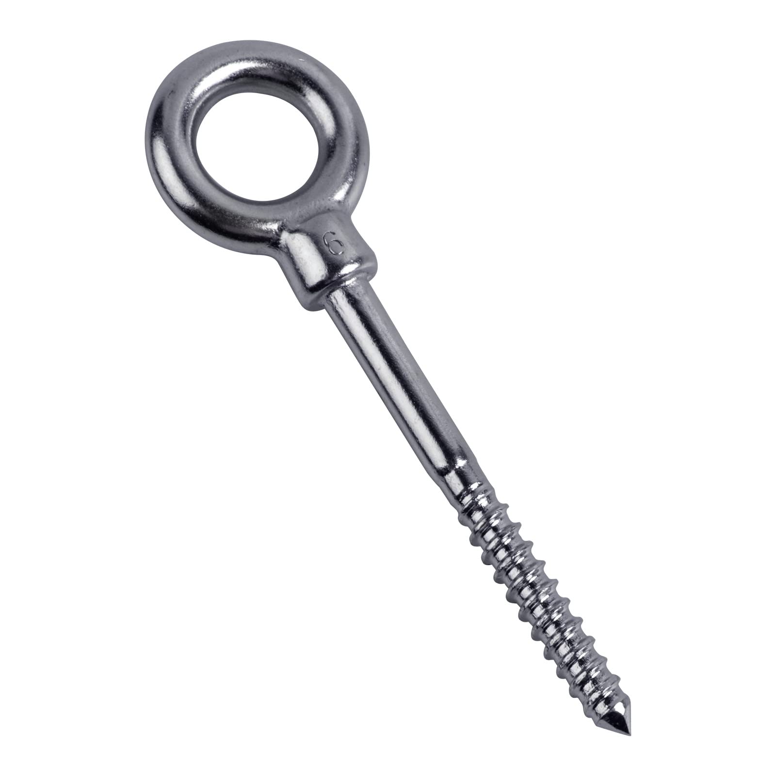 EFUTURETIME12 x Perno con M6 x 60mm, Tornillo de Ojo Rosca para Madera y Rosca Parcial M6 x 60mm, Ornillo de Anillo de Acero Inoxidable 304, Perno de Ojo