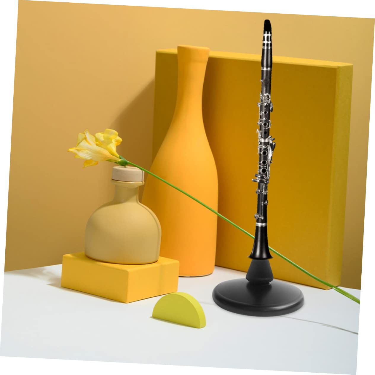 Toyvian Supporto Stabile Per Flauto e Clarinetto in Ferro Antiscivolo, Espositore Compatto e Robusto Per Strumenti a Fiato, Facile Da Trasportare e Installare Per Studenti e Musicisti