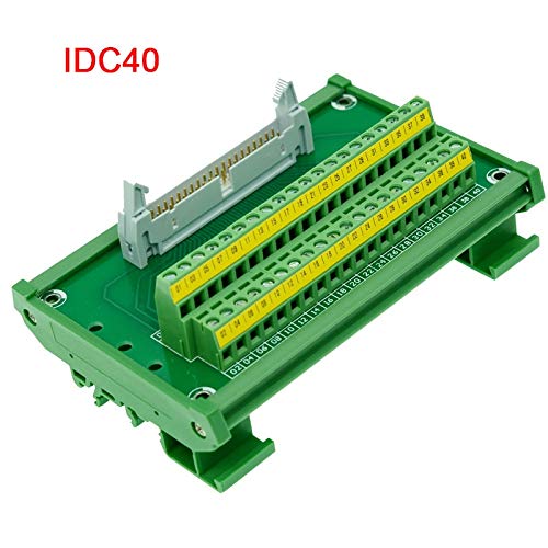 Davitu IDC40 IDE calbe, IDC40 to terminal block breakout board idc 40 connector PLC relay adapter IDC40 breakout board IDC40 data cable - (Color: IDC40 with 5M Cable)
