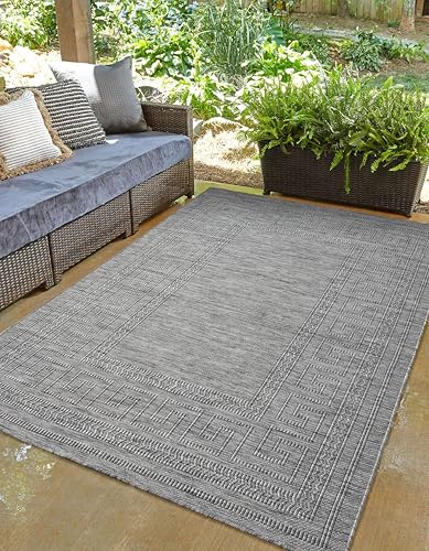 RUGGERRUGS Diana Textured Foldable Gray Indoor...