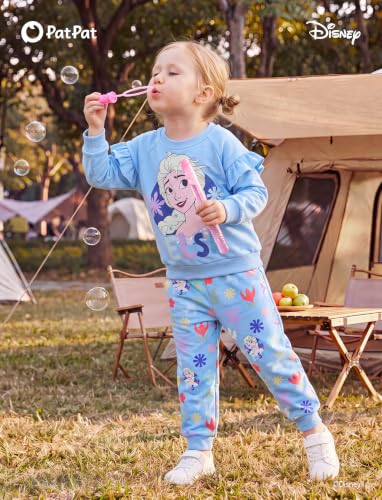 Image of Disney Outfits for Girls Long Sleeve Shirt Pocket Pant Toddler Sweatsuit