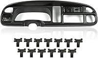 Vista 16 de G-PLUS Bisel de cubierta de tablero con 8 clips compatible con Dodge Ram 1500 1998-2001/Ram 2500 3500 1998-2002#5GK51DX9AA, 5EU11DX9AB, 68042746AC