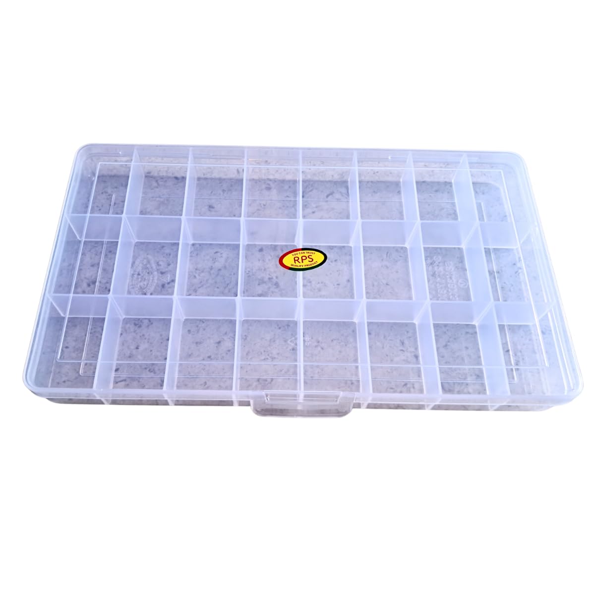 AANIJ® Multi purpose Jewellery Organizer Rectangular Storage Box with Fix dividers 24 Grids Transparent for Jewelry Beads Earring and many more Pack of 1-image-20