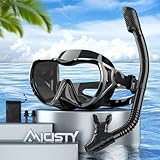 Schnorchelset Erwachsene-Schnorchelmaske Schnorcheln Set Taucherbrille Erwachsene Antibeschlag und Anti-Leck Tauchmaske für Freitauchen und Schnorcheln (Gray-Black Set)