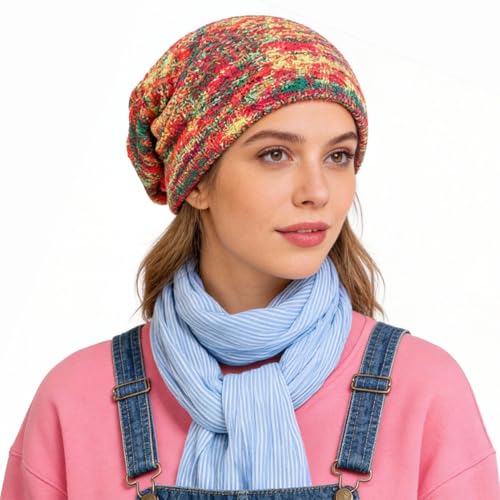 Bonnet tricot slouch fini les oreilles gelées en hiver grâce à ce chapeau