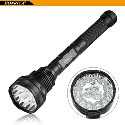 HONRIYA Ultra Bright LED Flashlight 15000 High Lumens 15 CREE XML-T6 5 Modes LED Handheld Torch Light for Outdoor Activities