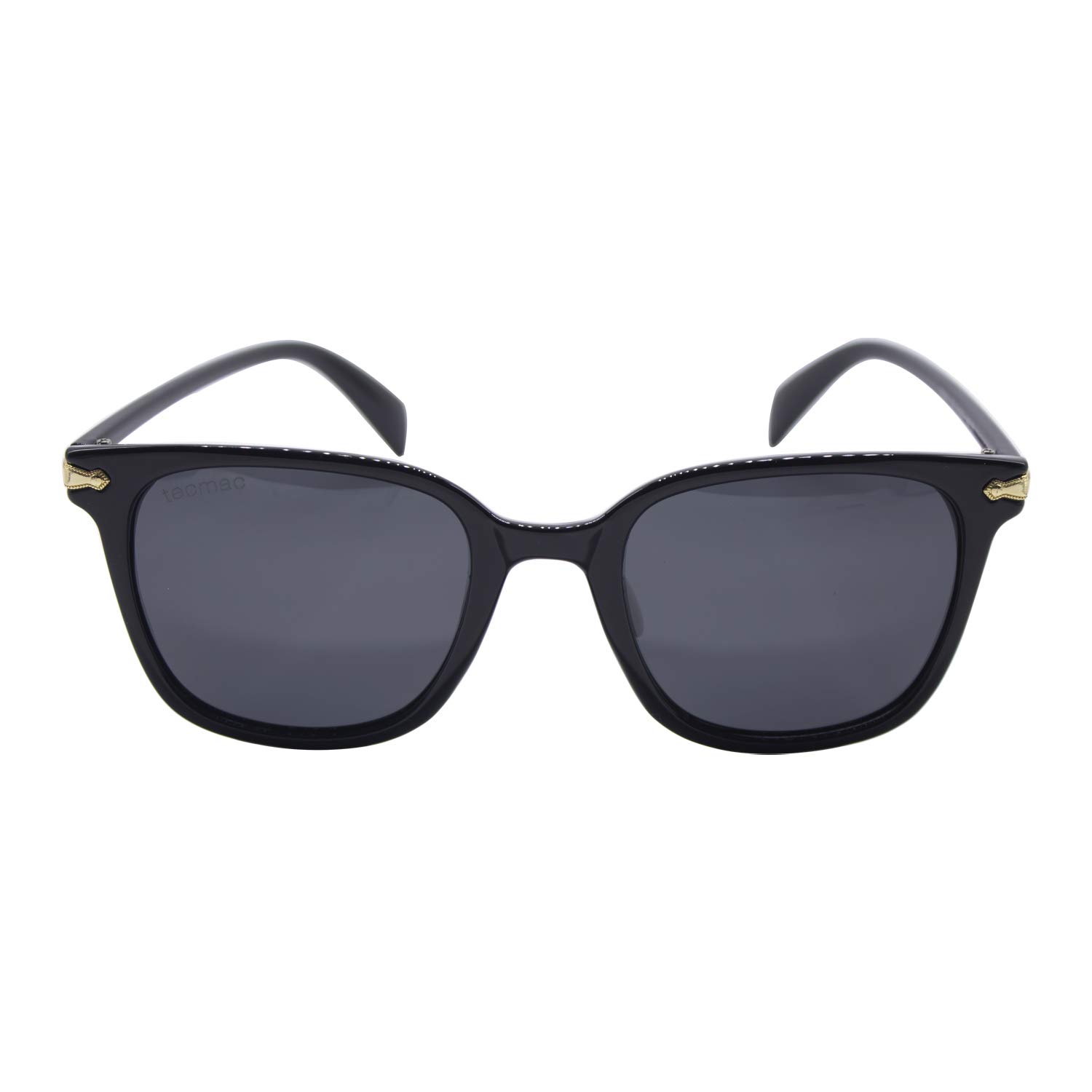 tecmac P0811 Wayfarer UV400 Polarized Mirror Polycarbonate Lens Sunglasses for Men and Women for Driving, Fishing, Outdoor Activities (Black/Grey)