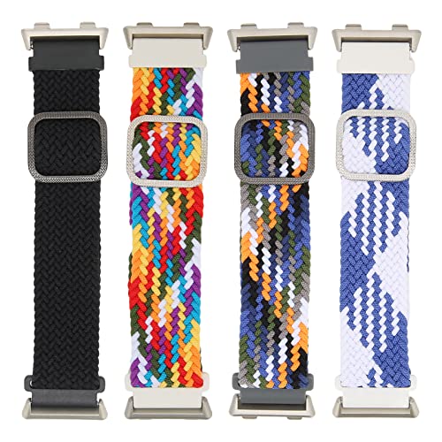 Cuifati Watch Band for 2 46mm smartwatch Adjustable Smartwatch Strap 0.8 in Flannelette Textile Strap Fall Watch Strap Retractable(Rainbow)