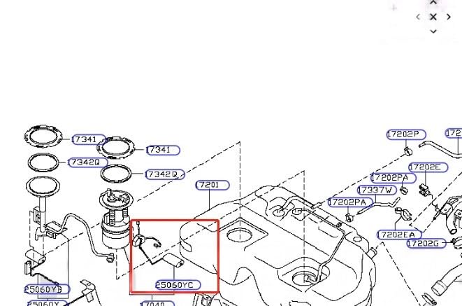 Sensor nivel de combustible Nissan Murano v6 soluciona lectura incorrecta tanque 5