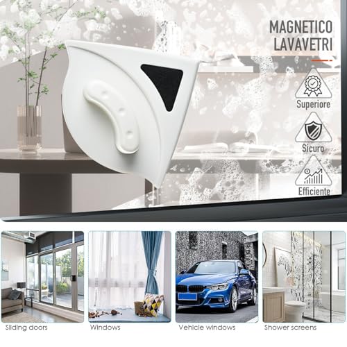 Doble De La Limpiacristales,Limpiador Magnético de Ventanas,Limpiacristales Para Cristales,Cepillo Magnético de Doble Cara,Lateral Doble Magnético Ventana Limpiador - imagen 3