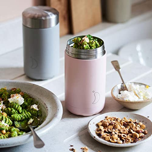 Image of Chilly's Food Pot - Leak-Proof, Premium Stainless Steel Reusable Food Container - Double-Walled Insulated for Hot or Cold Lunch Storage - Pastel Green - 300ml