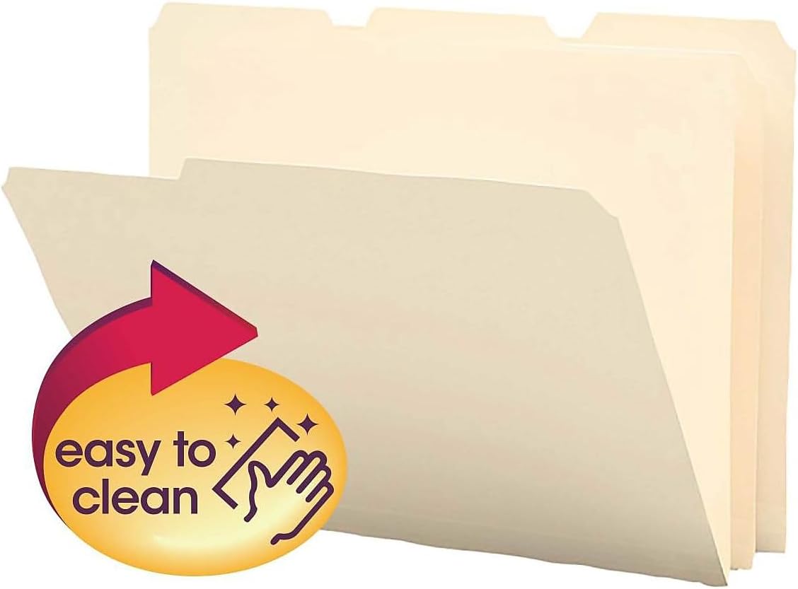 Smead Poly File Folder, 1/3 - Cut Tab, Letter Size, Manila, 12 per Pack (10510) image 2
