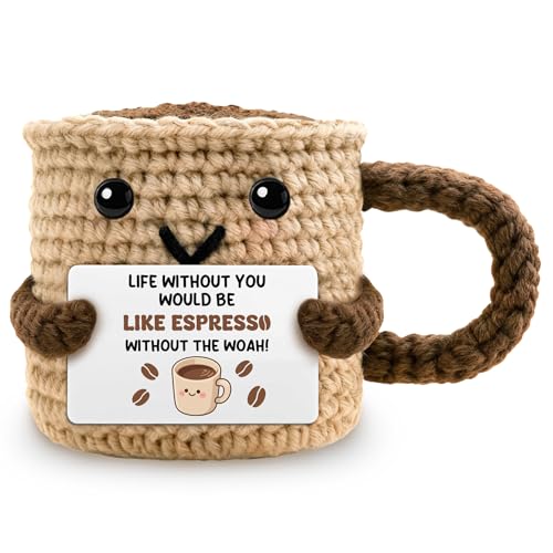 hixkvpen Emotional Crochet Support Coffee Gifts For Women Men, Positive