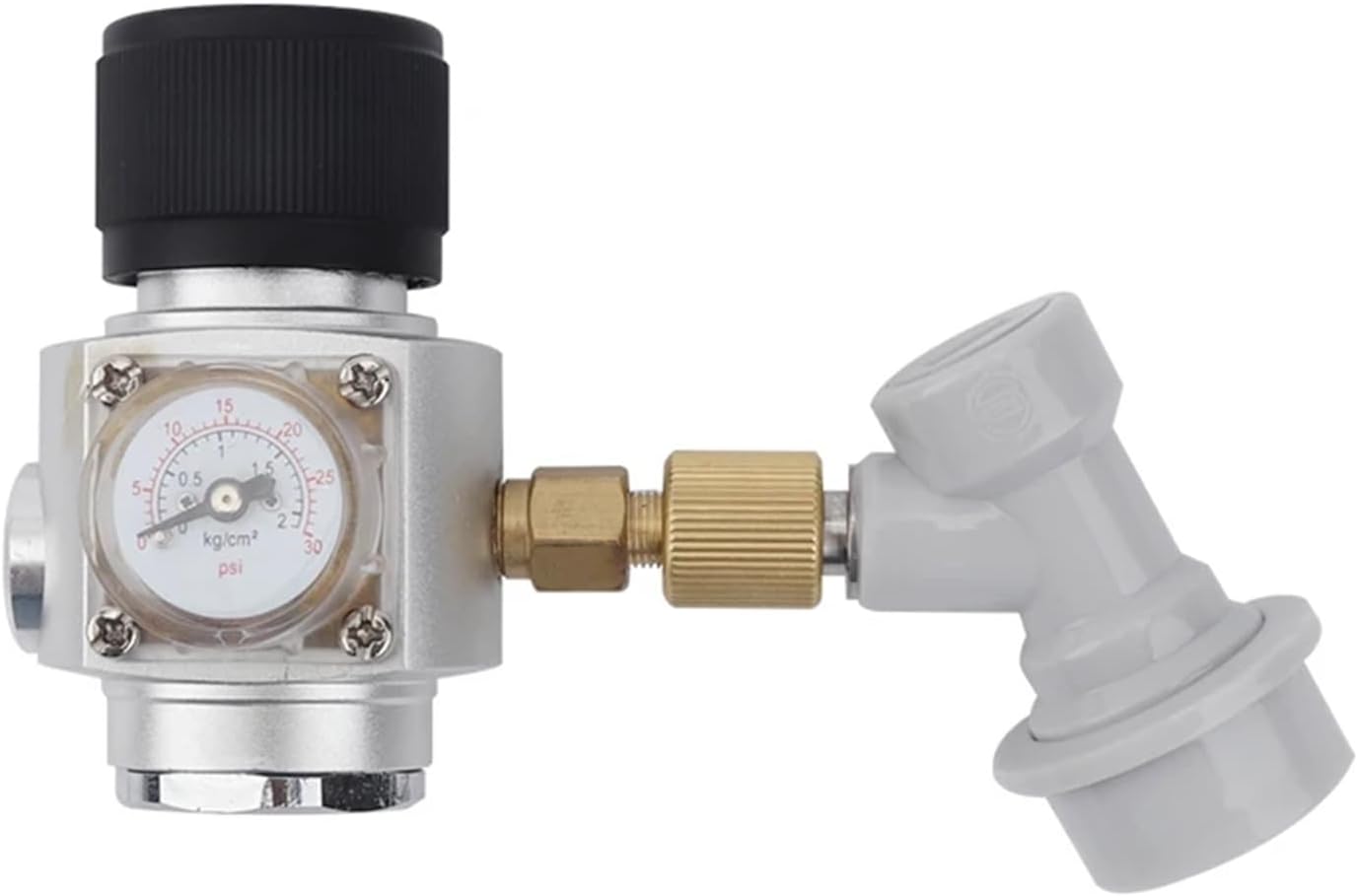 Stainless Steel 304 Mini Keg Tap Dispenser with Adjustable beer tap faucet and Mini CO2 Regulator (0-30psi)