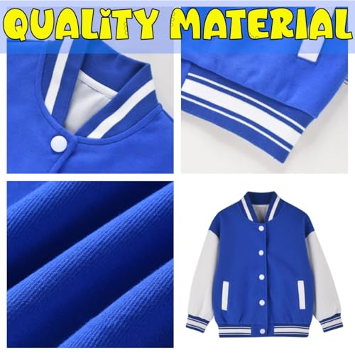 Personalized Girls Varsity Jacket Boys Toddles Kids Custom Name Patch Baseball Jackets for Back To School Birthday Christmas3