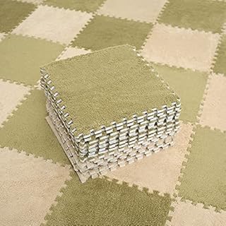 REMICH Thickened Plush Foam Interlocking Floor Carpet Mat –Interlocking Carpet Tiles with Border Fluffy Play Floor Tiles –...