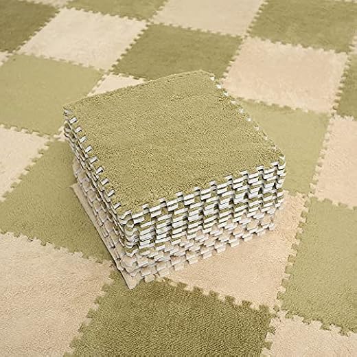 TRIVYOM Interlocking Carpet Shaggy Soft EVA Foam Mats || Babies Puzzle Interlocking Play Mats for Crawling Playing Tile Ma...