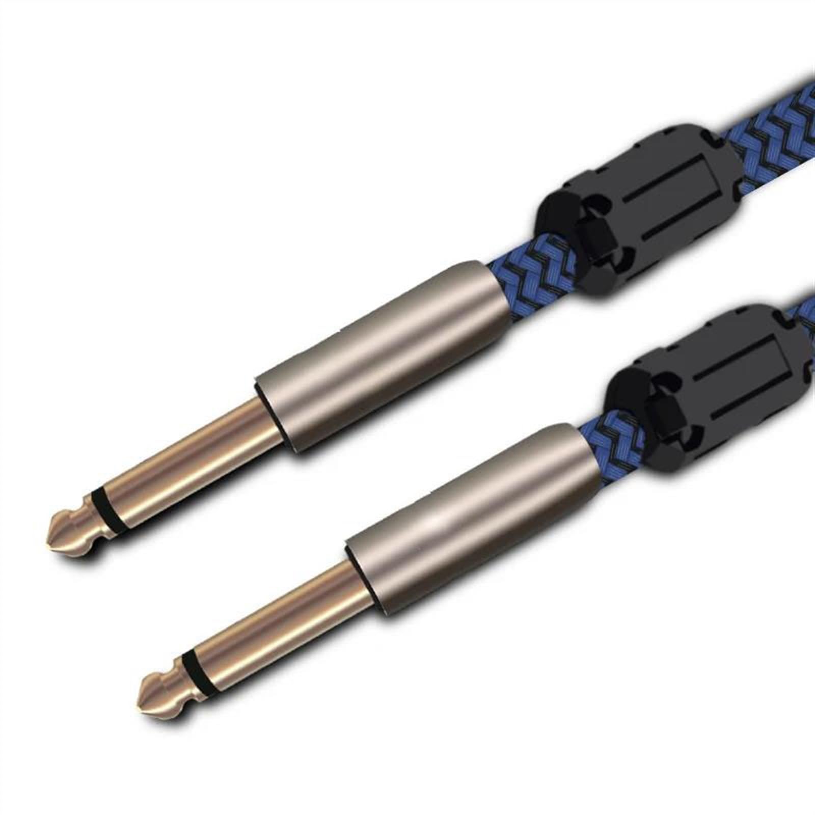 kabel audio instrumentu muzycznego Kabel Instrumentalny 6,35 Do 6,35 Do Gitary Elektrycznej Kabel Ekranujący 1/4 Cala TS Jack Męski Do Męskiego(Blue,10meter)