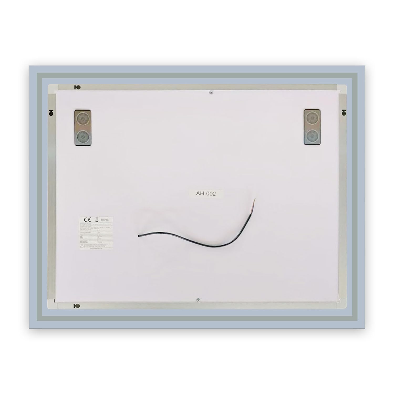 AICA Miroir Salle de Bain 120 x 70cm, Bluetooth + 3 Couleurs + dimmable + Horloge + Anti-buée + mémoire, Miroir Lumineux LED